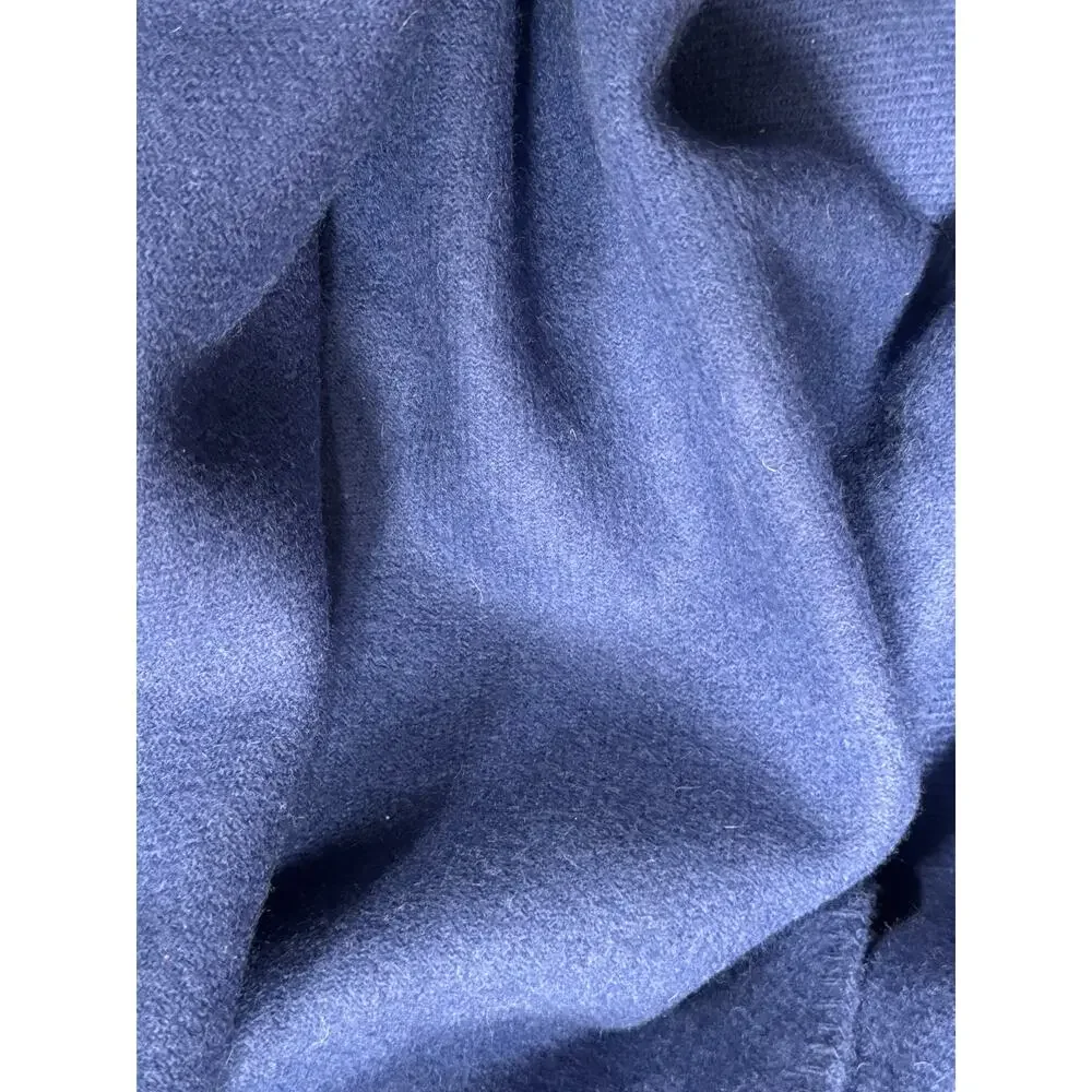 Vintage Faribo Virgin Wool Royal Blue Wool Blanket Bound Edges 66